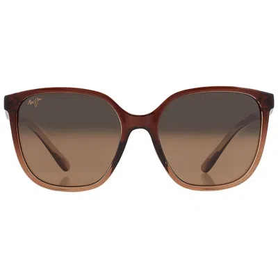 Maui Jim Good Fun Hcl Bronze Butterfly Ladies Sunglasses Hs871-01 57 In Brown
