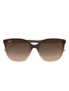 Maui Jim Good Fun Ombre Square Sunglasses In Brown