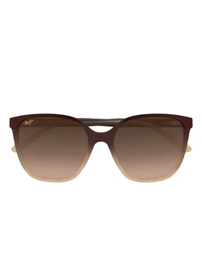 Maui Jim Good Fun Ombre Square Sunglasses In Brown
