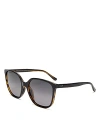 Maui Jim Good Fun Polarized Round Sunglasses, 57mm In Black/gray Polarized Gradient