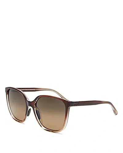 Maui Jim Good Fun Square Sunglasses, 57mm In Brown