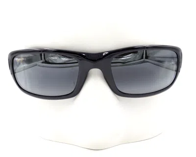 Pre-owned Maui Jim Gray Stingray Gloss Black Polarized Sunglasses 103-02 $279 In Lc Neutral Gray