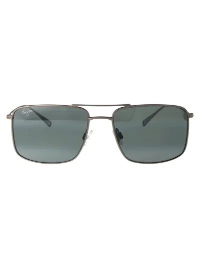 Maui Jim Grey Matte Titanium Titanium Sunglasses In Gray