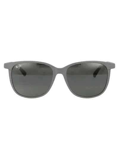 Maui Jim Grey Opio Shiny Blue Titanium Sunglasses