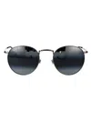 Maui Jim Grey Ruthenium Sunglasses In Black