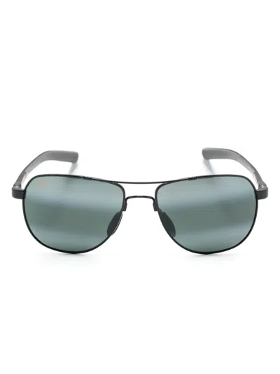 Maui Jim Guardrails Double-gradient Lenses Pilot-frame Sunglasses In Black