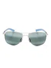 Maui Jim Guardrails Double-gradient Lenses Pilot-frame Sunglasses In Silver
