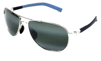 Pre-owned Maui Jim Guardrails Mj 327-17 Silver Neutral Grey Polarized Sunglasses In Gray