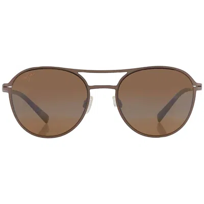 Maui Jim Half Moon Hcl Bronze Pilot Unisex Sunglasses H890-01 52 In Brown