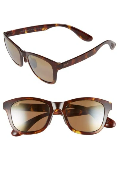 Maui Jim Hana Bay 51mm Polarizedplus2® Square Sunglasses In Tokyo Tortoise/hcl Bronze
