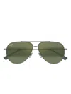 Maui Jim Hauoli 59mm Polarizedplus2® Aviator Sunglasses In Green