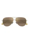 Maui Jim Hauoli Xl 62mm Polarized Oversize Aviator Sunglasses In Gold