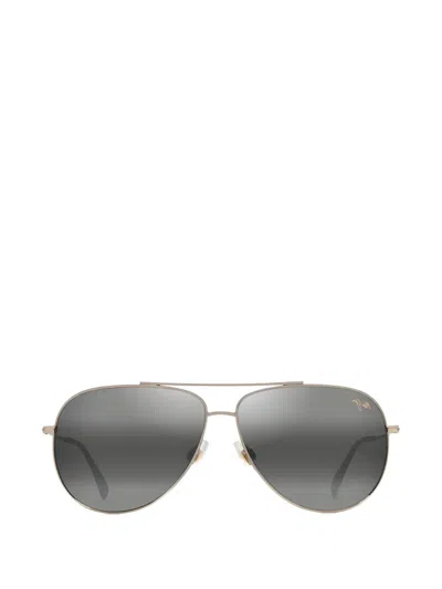 Maui Jim Hauoli Xl Pilot-frame Sunglasses In Gold