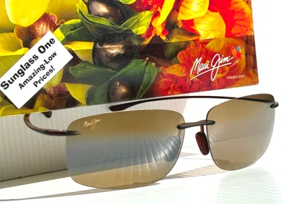 Pre-owned Maui Jim Hema Matte Rootbeer Polarized Hcl Bronze Lens Sunglass H443-26m In Brown