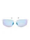 Maui Jim Hema Rectangle-frame Sunglasses In White