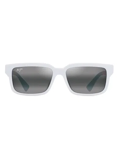 Maui Jim Hiapo Af Sunglasses In Matte White