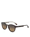 Maui Jim Hiehie Polarized Round Sunglasses, 50mm In Black