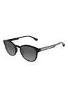 Maui Jim Hiehie Round-frame Sunglasses In Black