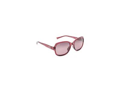Maui Jim Hiluhilu Fashion Sunglasses Shiny Transparent Burgundy/maui Rose Polarized: One Size In Pink
