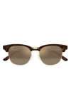 Maui Jim Holomua 52mm Polarized Wraparound Sunglasses In Brown