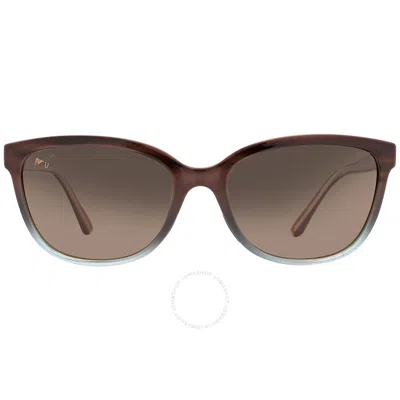 Maui Jim Honi Hcl Bronze Cat Eye Ladies Sunglasses Hs758-22b 54 In Brown
