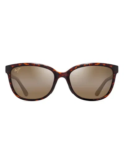 Maui Jim Honi Oversized Cat-eye Sunglasses In Brown