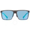 Maui Jim Honokalani Blue Hawaii Rectangular Men's Sunglasses B455-14 57 In Blue / Grey