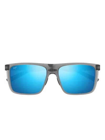 Maui Jim Honokalani Logo-detail Sunglasses In Blue