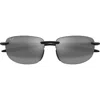 Maui Jim Hookipa 64mm Polarized Rectangle Sunglasses In Black