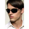 Maui Jim Hookipa 64mm Polarized Rectangle Sunglasses In Black/grey