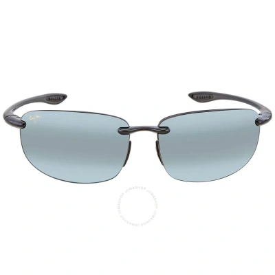 Maui Jim Ho'okipa Grey Oval Men's Sunglasses 407-02 64 In Black / Grey