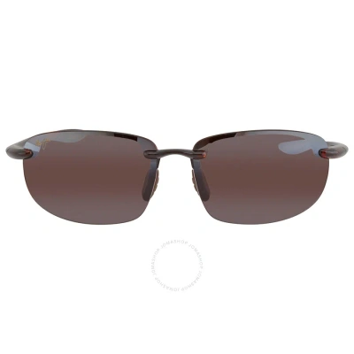 Maui Jim Ho'okipa Maui Rose Rectangular Unisex Sunglasses R407n-10 64 In Brown / Rose