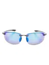 Maui Jim Hookipa Rectangle-frame Sunglasses In Grey