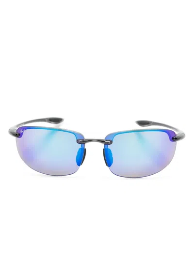 MAUI JIM HO'OKIPA MIRRORED LENSES OVAL-FRAME SUNGLASSES