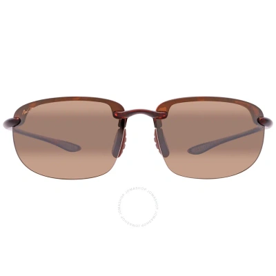 Maui Jim Ho'okipa Polarized Hcl Bronze Wrap Men's Sunglasses H407n-10 64 In Brown