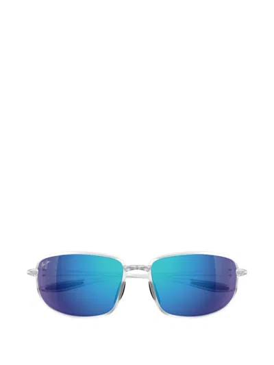Maui Jim Ho'okipa R Lite Rectangle-frame Sunglasses In White