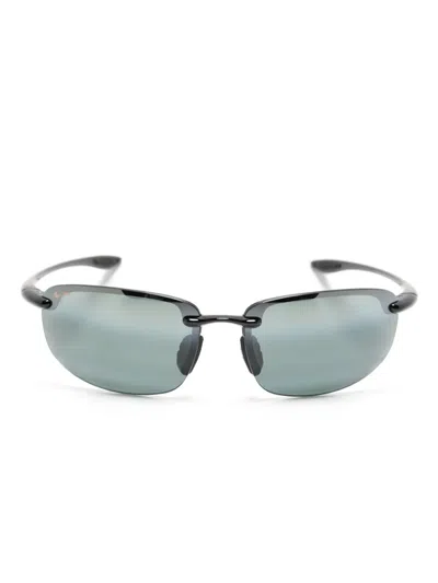 Maui Jim Hookipa Rectangle-frame Sunglasses In Black