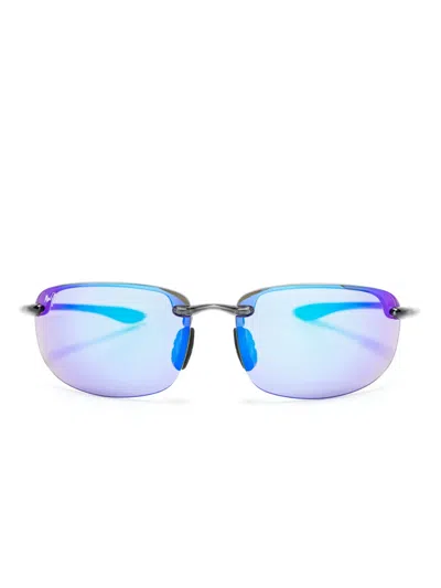Maui Jim Hookipa Rectangle-frame Sunglasses In Grey