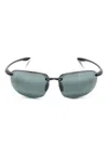 Maui Jim Ho'okipa Rectangle-frame Sunglasses In Schwarz