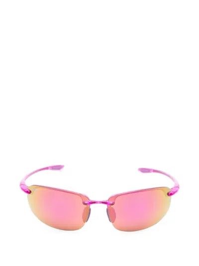 Maui Jim Hookipa Rectangle-frame Sunglasses In Pink