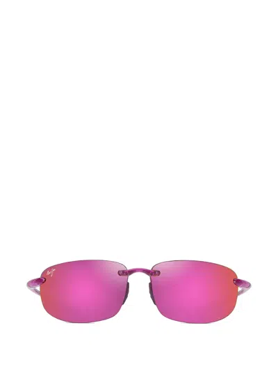Maui Jim Ho'okipa Rectangle-frame Sunglasses In Pink