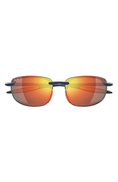 Maui Jim Hookipa Ultra 63mm Polarizedplus2® Oval Sunglasses In Pink