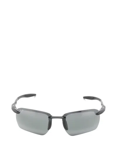 Maui Jim Ho'okipa Ultra G Rectangular-shape Sunglasses In Black
