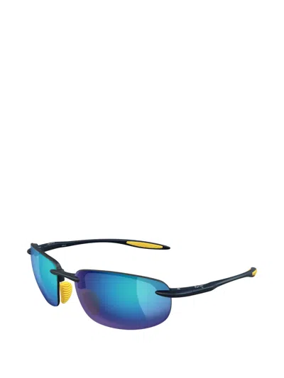 Maui Jim Hookipa Ultra Oval-frame Sunglasses In Blue