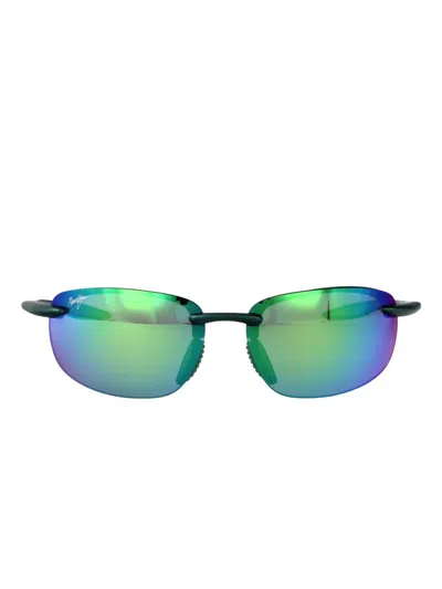 Maui Jim Ho'okipa Ultra Rimless Mirrored Sunglasses In Blue