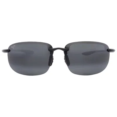 Maui Jim Ho'okipa Xlarge Nuetral Grey Rectangular Men's Sunglasses 456-02 67 In Black