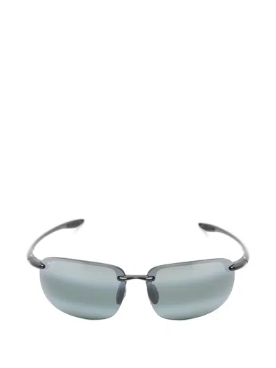 Maui Jim Hookipa Xlarge Round-frame Sunglasses In Black