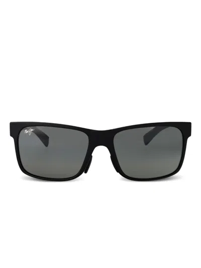 Maui Jim Matte Black Nylon Sunglasses In Brown