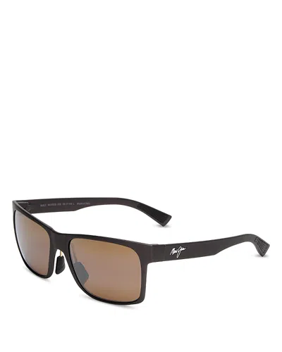 Maui Jim Hoopili Square Sunglasses, 58mm In Black