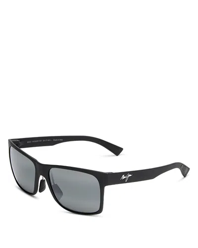 Maui Jim Hoopili Square Sunglasses, 58mm In Black